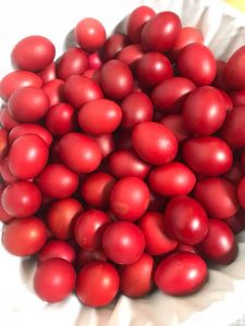Greek Easter red eggs, Parish of St Therapon, Easter 2018